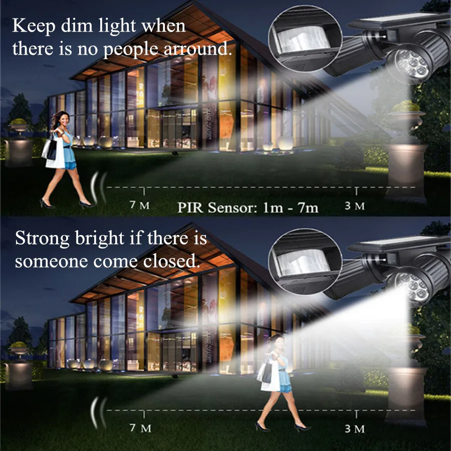 Solar Garden PIR Motion Sensor Light 14 LED Spotlights Solar Powered led Street Lights Outdoor Security Lamp Super Bright