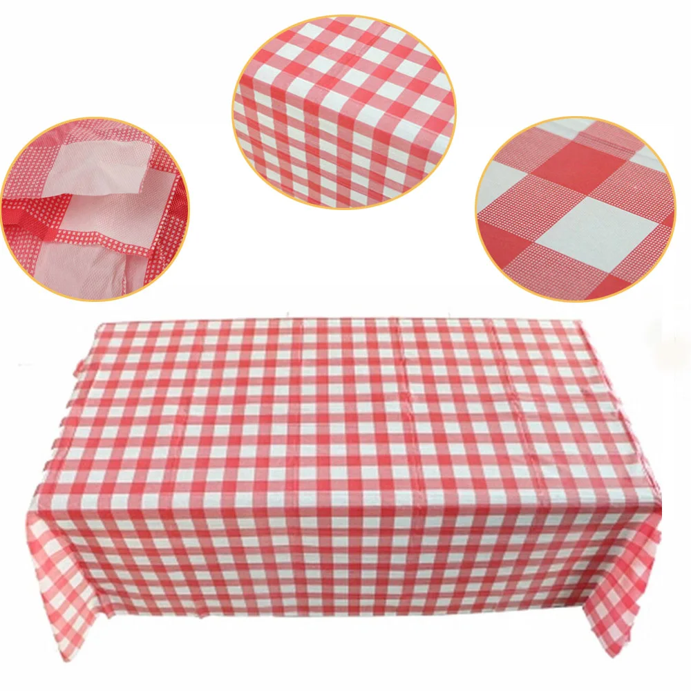 1 шт. одноразовая скатерть в красную клетку 160 см х см|tablecloths for parties|table clothtable cloth red |