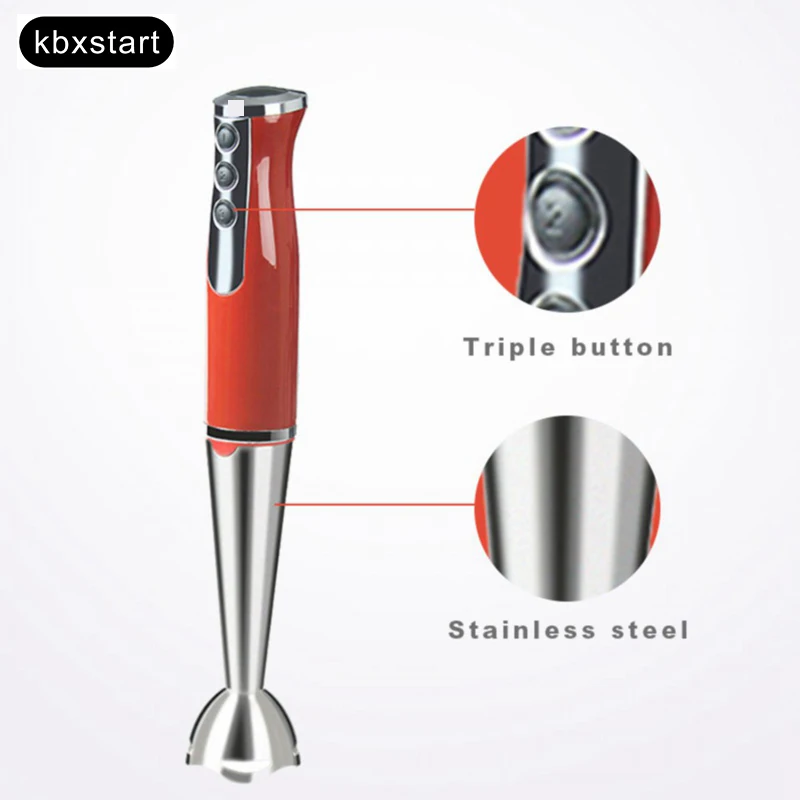 

Kitchen 4 In 1 Food Processor Stick With Chopper Whisk Electric Fruit Juicer Mixer Smoothie Portable Handheld Egg Milk Blender