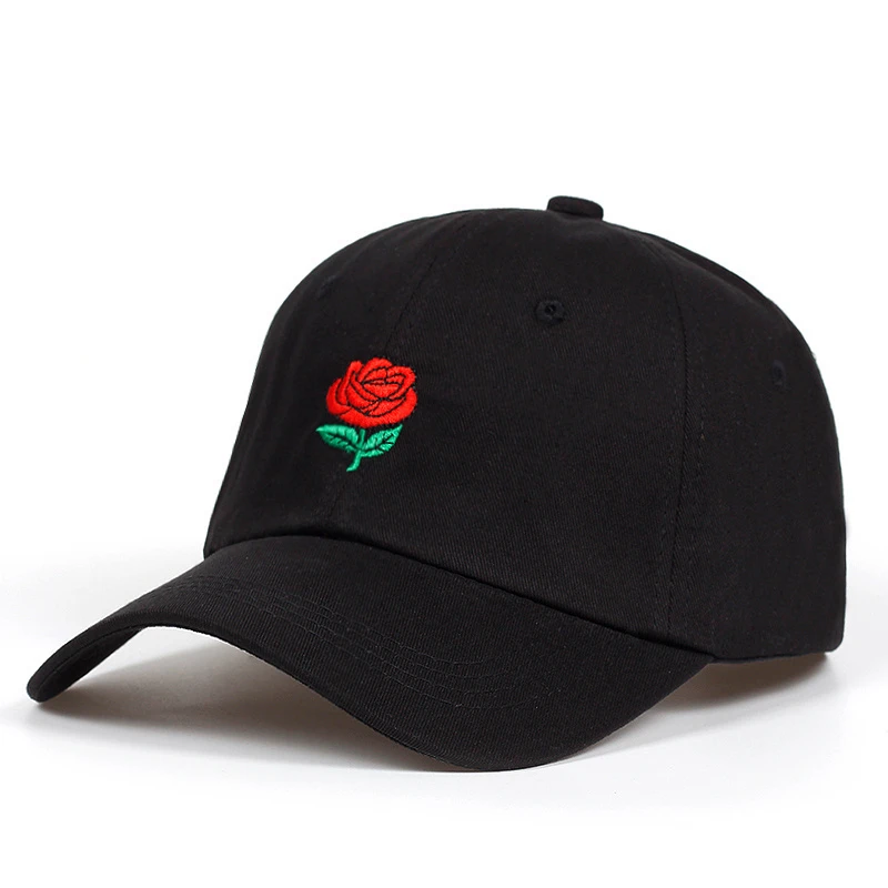 Rose embroidery baseball cap women Adjustable Snapback Cap men cotton rose Dad Hat Hip Hop Hat caps Journey visor caps balmain baseball cap