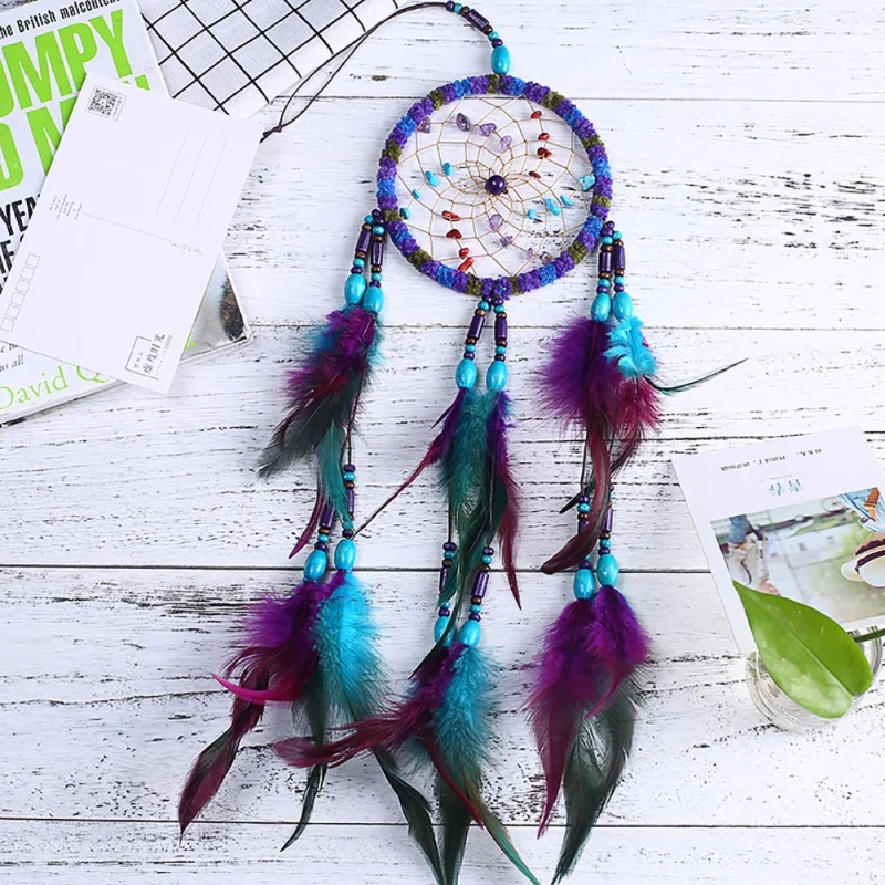 

Flying Wind Chimes Dream Catcher Handmade Gifts Dreamcatcher Feather Pendant Creative Car Hanging Decoration