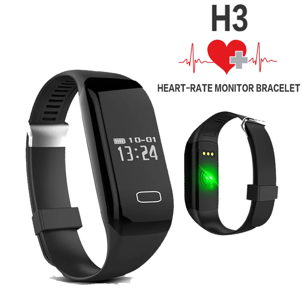 Sports Passometer font b Smartwatch b font H3 Heart Rate Monitor SmartBand Wristband bluetooth smart watch