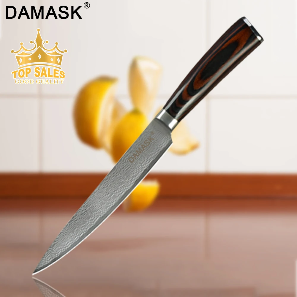 

DAMASK Japan VG10 Damascus Steel Chef Knife Japanese Kitchen Knife Professional Gyutou High Hardness G10 Handle Meat Cleaver