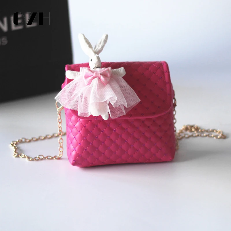  QZH little girl Mini doll messenger bags PU baby girls princess shoulder bag crossbody handbags for - 32804832231