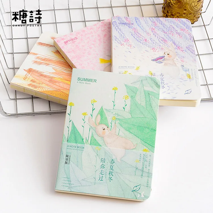 

New Creative Four Seasons Notebook paper Diary Drawing graffiti Painting Sketch Book School Supplies Gift