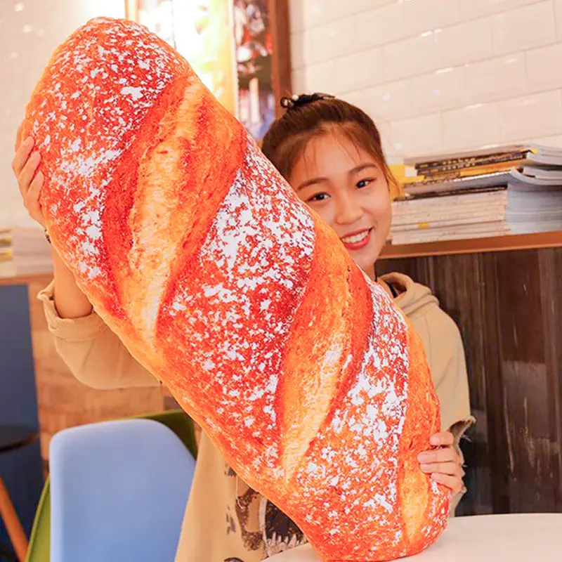 

40cm/20cm Chic Washable 3D Imitation Food Bread Pillow Plush Cushions Creative Car Home Decoration