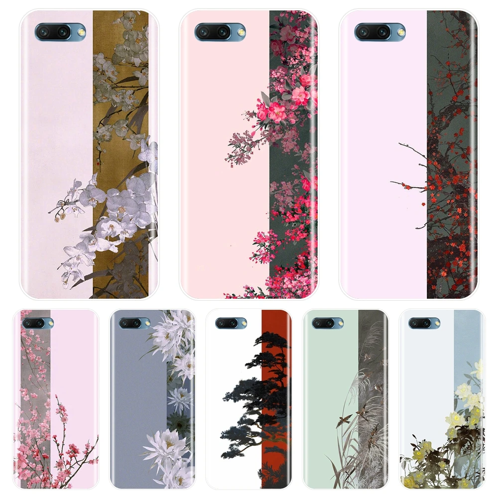 

Flower China Back Cover For Huawei Honor 7 8 9 10 Lite 7S 7X 7A 7C Pro Soft Phone Case Silicone For Huawei Honor 8X MAX 10 9 8 7