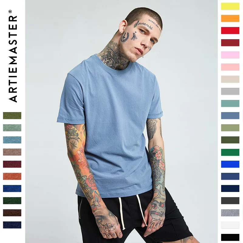 

GUMNHU Fashion Brand Hip Hop Men T-Shirts Solid 2019 Summer Men's T Shirt Casual Street Clothing Men Tee Top