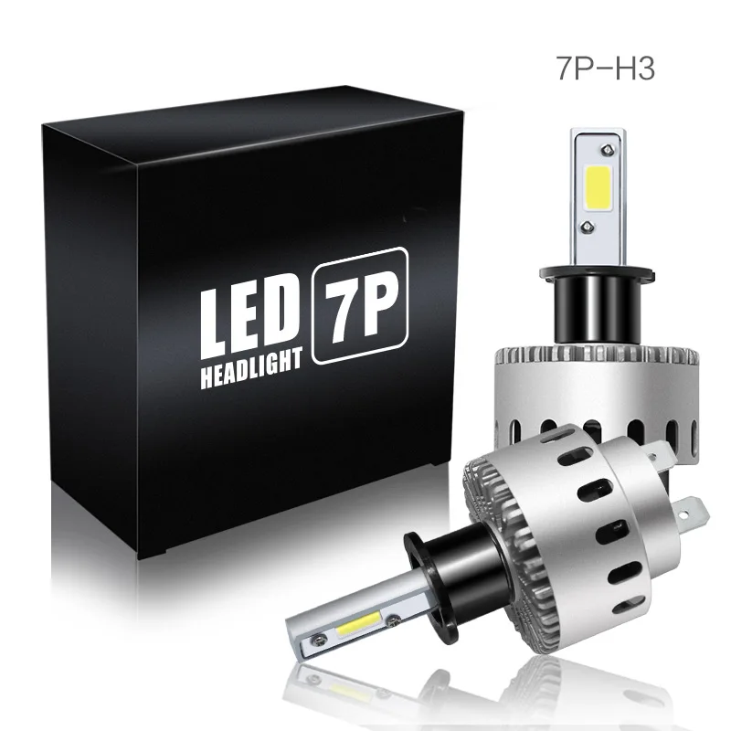 PAMPSEE 7P лампа для фар H3 led H7 H4 H11 9005 HB3 9006 HB4 60 Вт 6000 лм светодиодная Автомобильная фара
