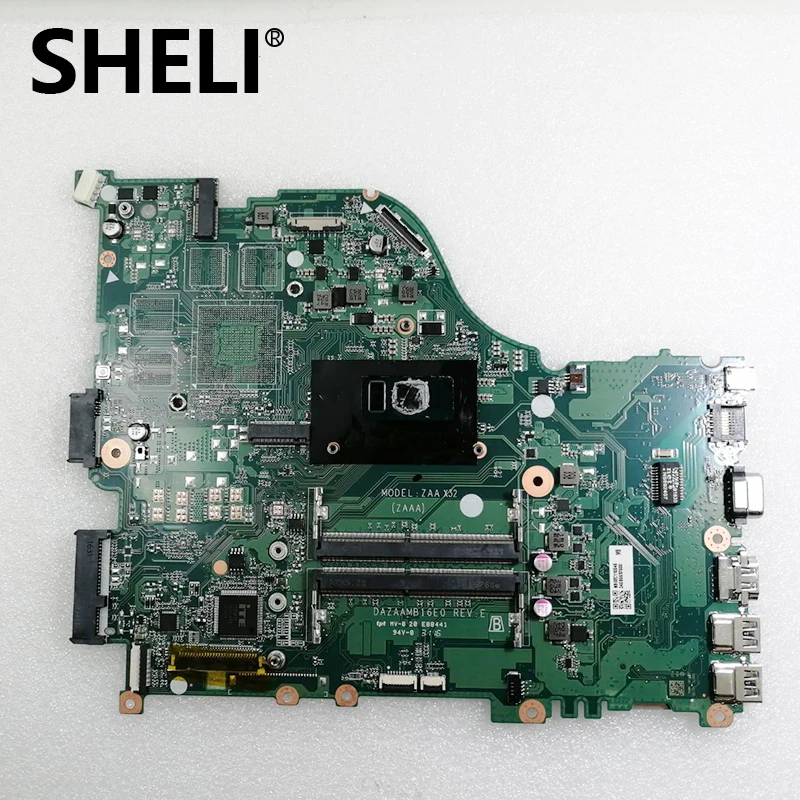 SHELI font b Acer b font E5 575 notebook computer motherboard DAZAAMB16E0 SR2EU I3 6100U MODEL