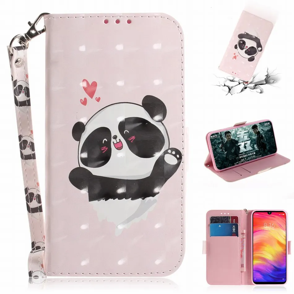 

PU Leather Photo Cases For Frame Xiaomi Poco F1 A2 6X Redmi 5 Plus 6 Pro Note 7 Y2 S2 Stand Covers Flowers Animal Book Capa E26Z
