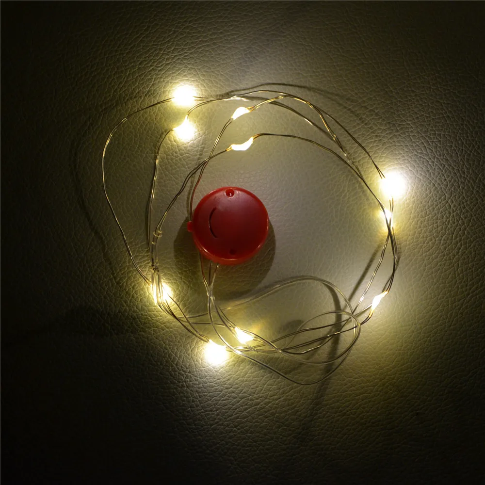LED String Light 10 Micro Starry LEDs on Thin Silver Wire Moon Lights