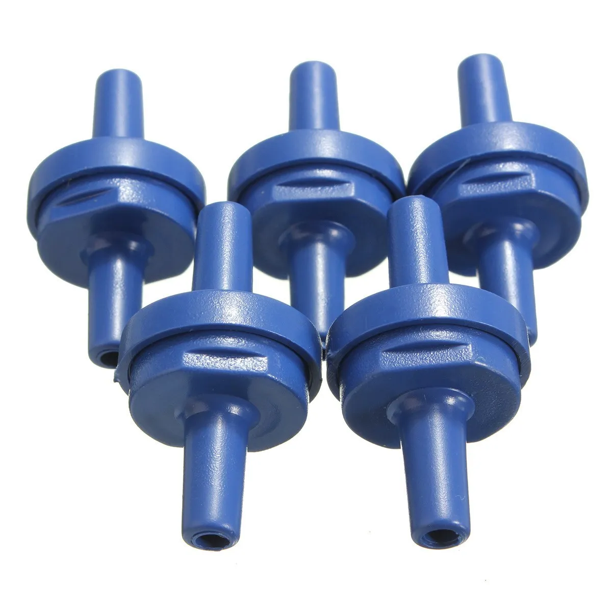 

5 Pcs Plastic Dark Blue One Way Air Check Valves Non Return Anti Syphon For Pump
