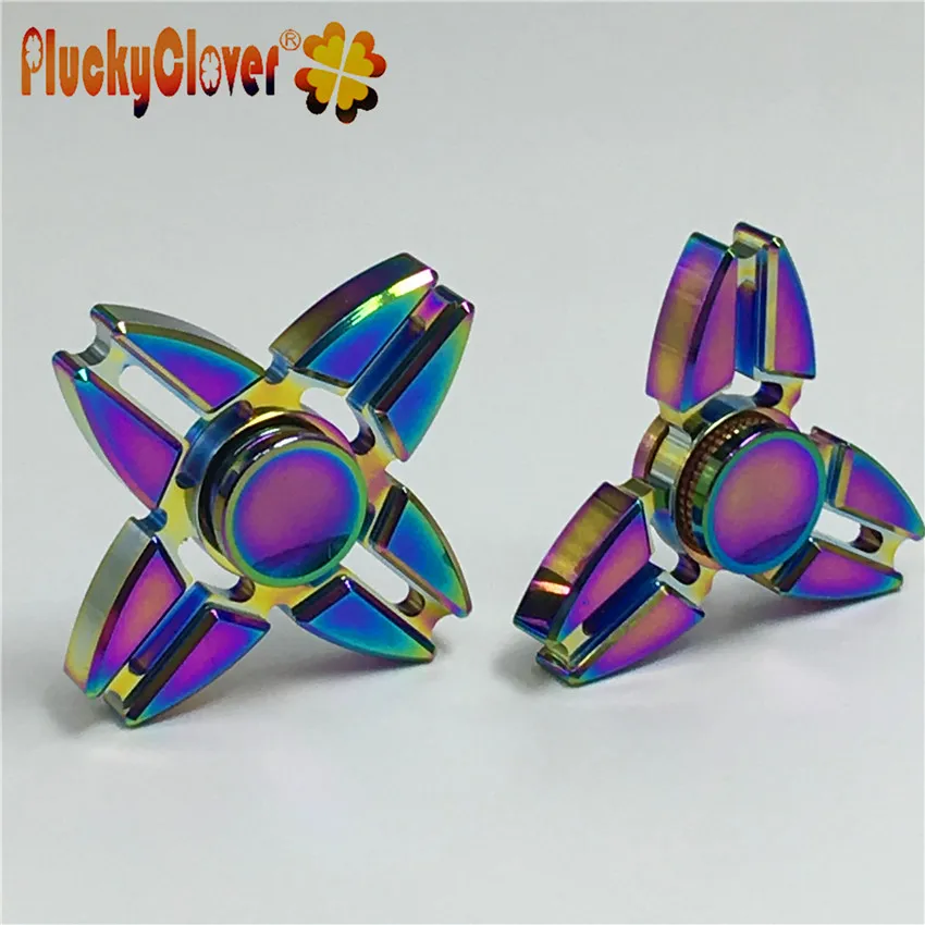 1 pc Colorful Fidget Spinner Metal Hand Spinners Triangle Crabs