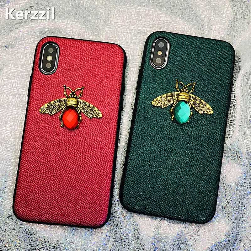 Shining Powder Bee Cartoon Animal Case For iPhone X XR XS Max 8 7 6 6S Plus Cover For Samsung Note 8 9 S9 S8 Plus Glitter Back Shining Powder Bee Cartoon Animal Case For iPhone X XR XS Max 8 7 6 6S Plus Cover For Samsung Note 8 9 S9 S8 Plus Glitter Back