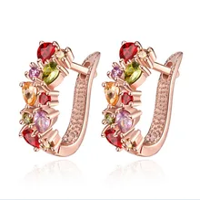 UK Queen Kate design brand women girl baby gold Plate Colorful import zircon fashion crystal