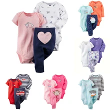 Комплект одежды для малышей из 3 предметов, новинка года, боди для новорожденных, комплект из 2 предметов, топ+ штаны, комплекты одежды для маленьких мальчиков и девочек на Рождество