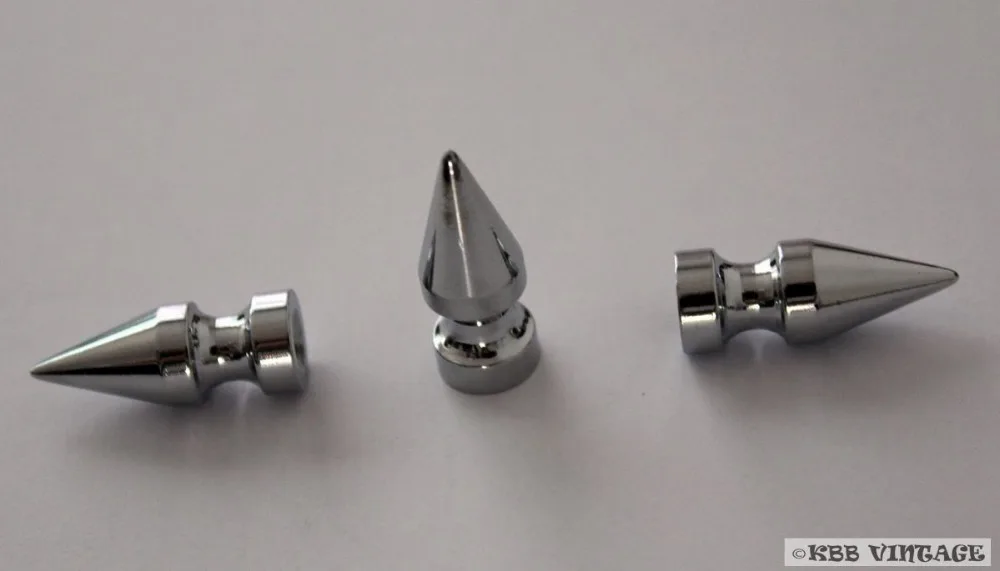 

50pc Screwback Spikes Metal Punk Spikes Rock Large 1'' Chrome
