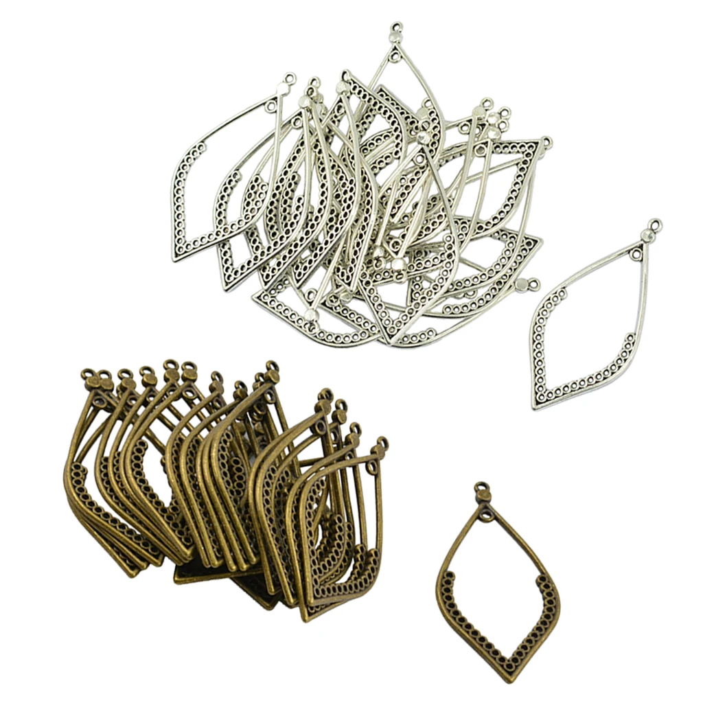 40pcs Alloy Chandelier Earring Jewelry for DIY Charm Pendant Making Beads