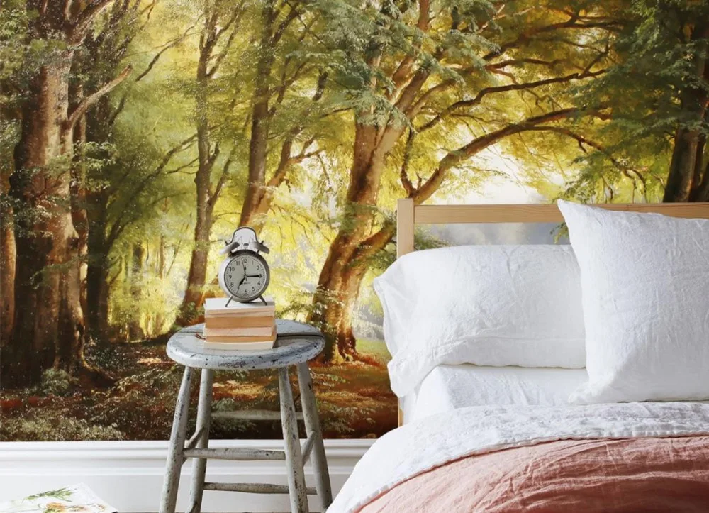 Us 1296 52 Di Scontostile Europeo Carta Da Parati Decorativa 3d Pittura Di Paesaggio Foresta Foto Soggiorno Non Tessuto Carta Da Parati 3d Sfondo