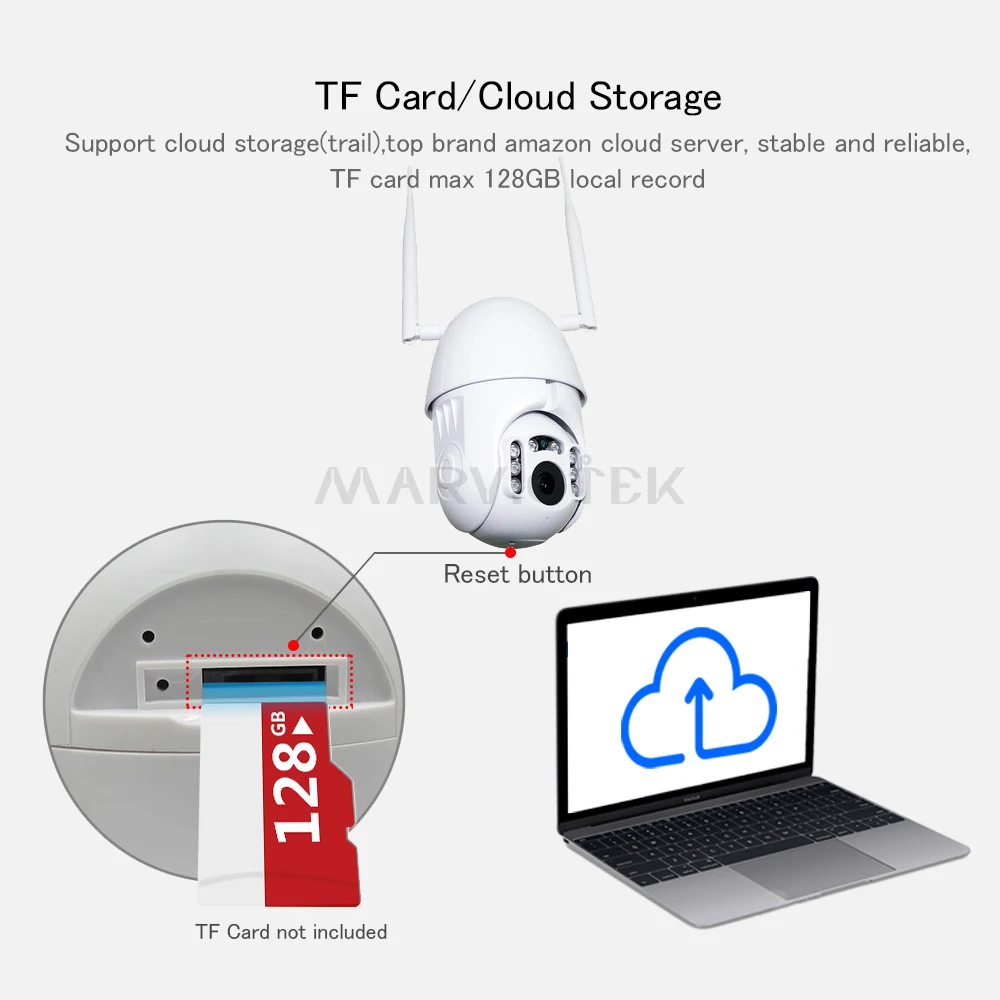 720P IP камера WiFi Беспроводная PTZ скоростная купольная CCTV наружная Домашняя