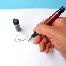 Heavy Feel Signing Pen Vintage Metal with Red Wood Gel Pen 0 5mm Personality Office Gift