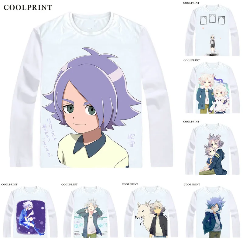 Мужская футболка Coolprint Fubuki Shirou повседневная Винтажная с длинным рукавом и