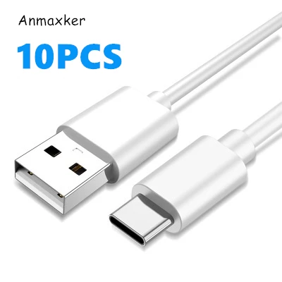

10pcs/Lot Wholesale Type C USB C Mobile Phone Cable For ZTE AXON/AXON 10 Pro/Blade A7 Fast Charger Data Cable Wire Cord adapter