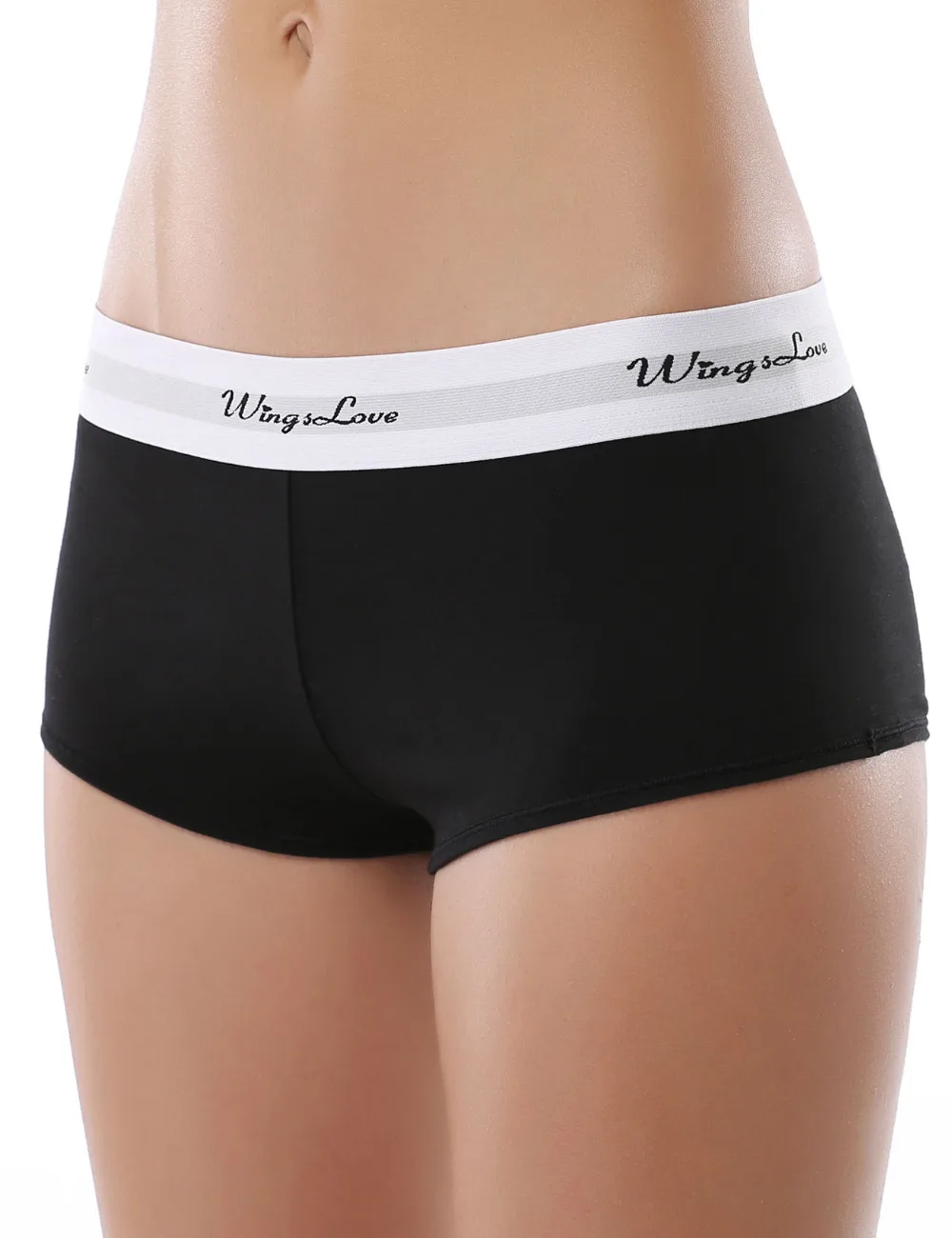 

WingsLove Women's Pack of 3 Modern Cotton Seamless Soft Boyshort Panties Underwear S M L