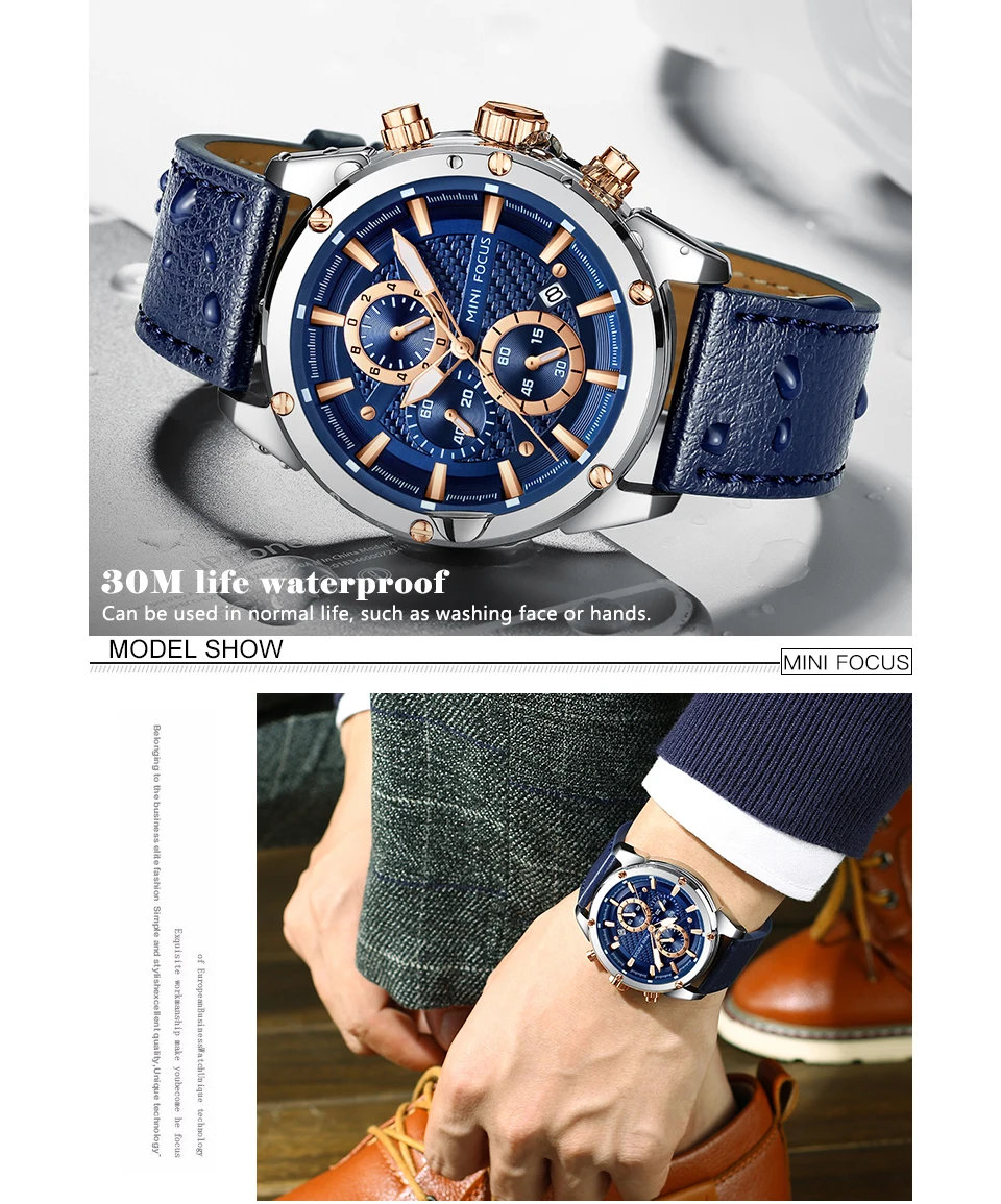 Мини фокус модные морские кварцевые часы мужские водонепроницаемые спортивные повседневные многофункциональный хронограф мужские часы Топ бренд класса люкс