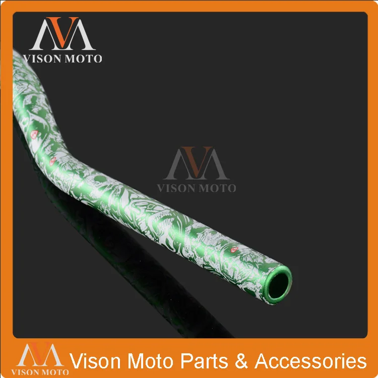 1 1/8 жир бар 28 мм Зеленый руль ручка для KX65 KX85 KX125 KX250 KX500 KX250F KX450F KLX450R KLX150 KLX250