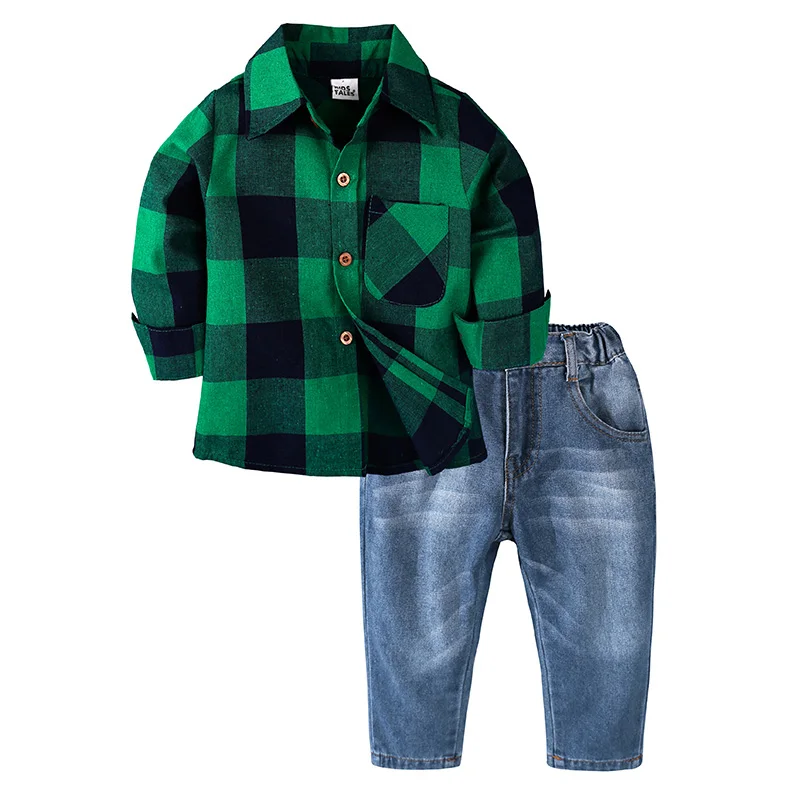 green plaid jeans