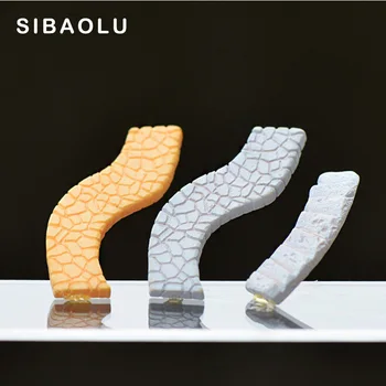 

1pc small Curved stairs Figures Blue sea decorative Couple mini fairy garden Aquarium fish tank animal statue resin craft TNB037