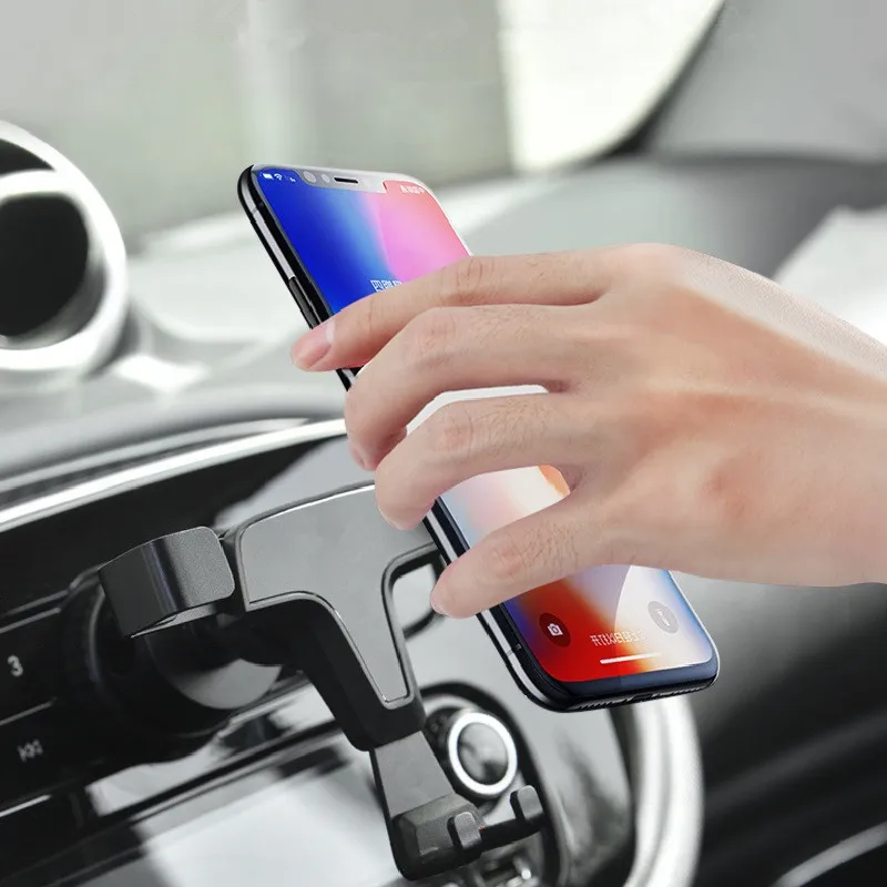 

Radio Mount Gravity Car GPS Stand Mobile Phone Holder for Smart fortwo 2015 2016 2017