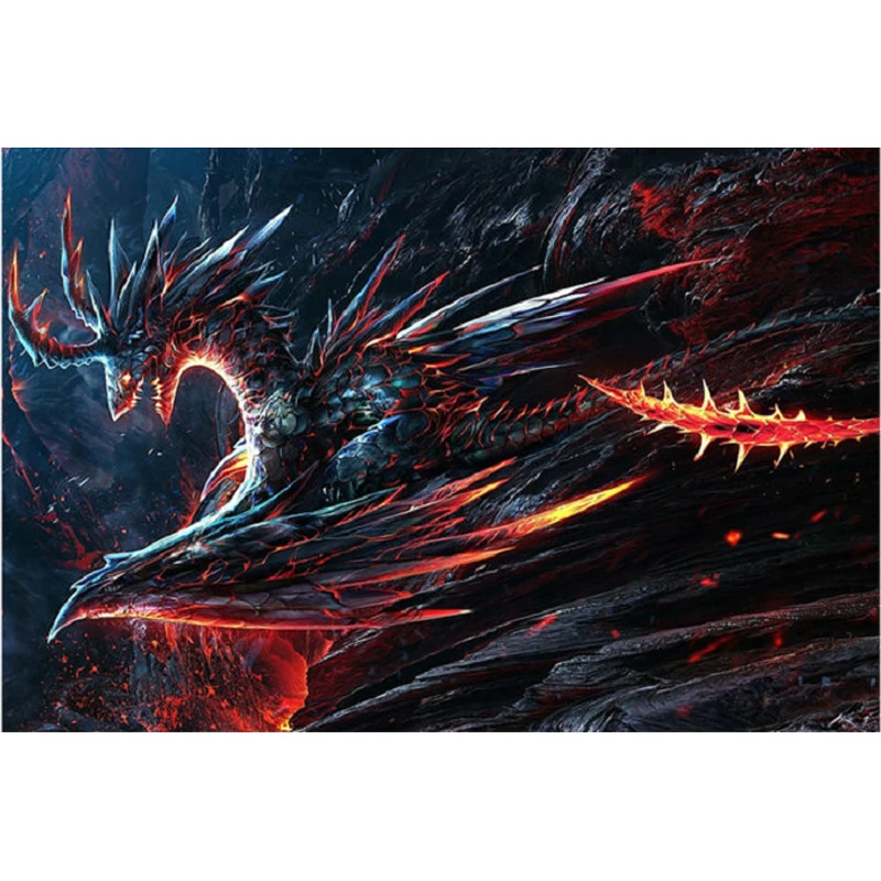 

YIKEE diamond painting Black Dragon,diamond embroidered,diamond painting hulk K398
