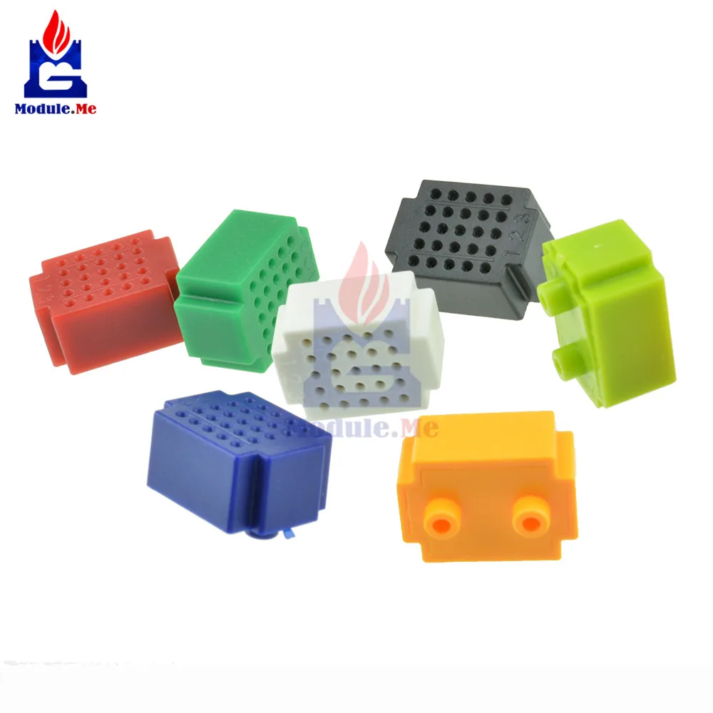 

diymore 7PCS/Lot 25 Tie Points Mini Solderless Bread Board PCB Circuit Board for Arduino 2 x 1.5cm