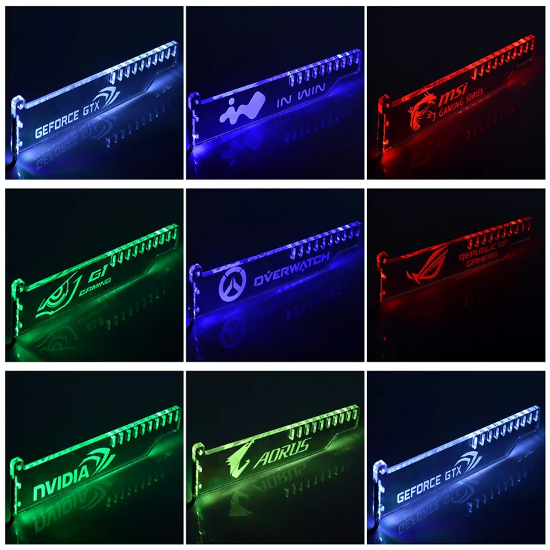 

Anti-bending Graphics Card Support Frame Graphics Companion Luminous Holder light color can be changed