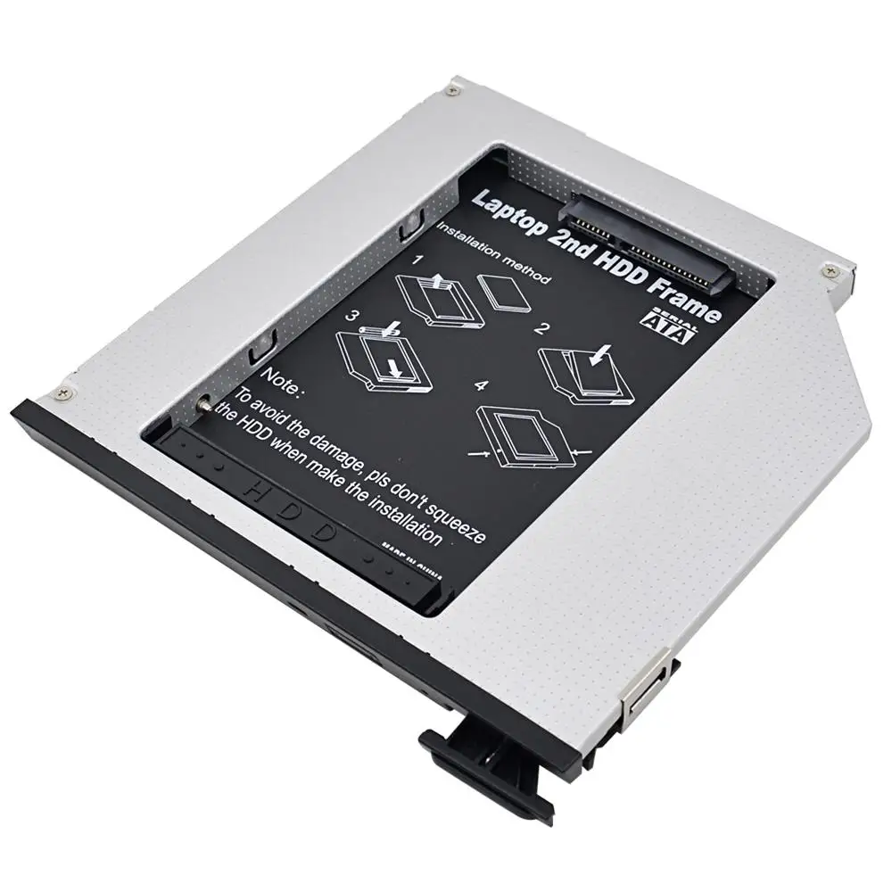 Алюминий 2nd HDD Caddy 9,5 мм SATA 3,0 2," чехол для SSD, HDD корпус для Dell E6310 E6400 E6500 E6410 E5400 M2400 M4500 Pro OptiBay