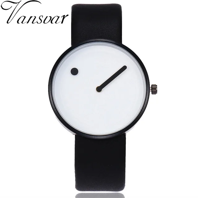 Vansvar Brand Minimalist Style Women Watches Creative Design Dot and Line Simple Vansvar Brand Minimalist Style Women Watches Creative Design Dot and Line Simple