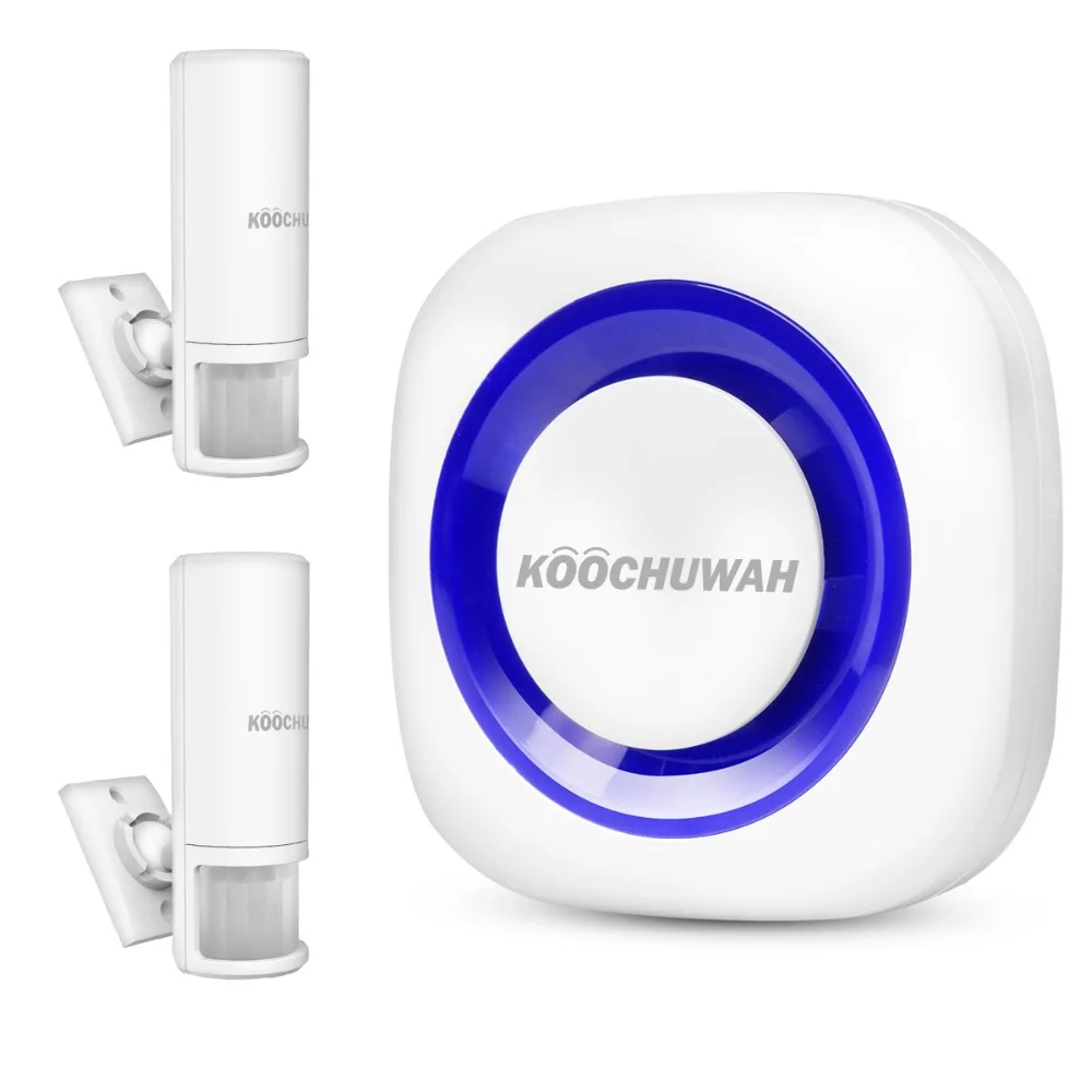 

KOOCHUWAH Smart Wireless Doorbell Ring Alarm System With PIR Motion Sensor for Home Security Motion Dector Alarm 52 Ring Tones
