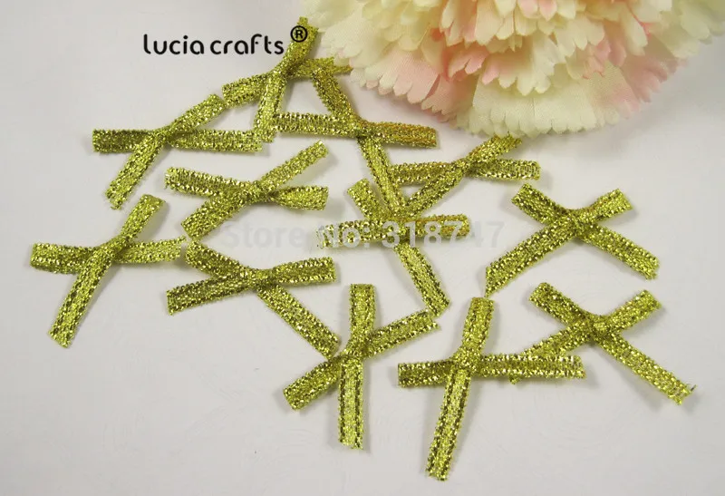 Lucia crafts 4 мм* 2 см 72 шт случайным образом смешанные цвета банты для девочек бутик мини бант для волос Головные уборы DIY Одежда Ремесло B0803