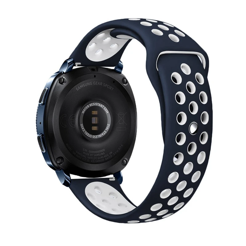 Силиконовый ремешок для часов samsung Galaxy active Watch 42 мм 46 мм gear S3 S2 классический спортивный Xiaomi Amazfit bit 20 мм 22 мм ремешок для часов