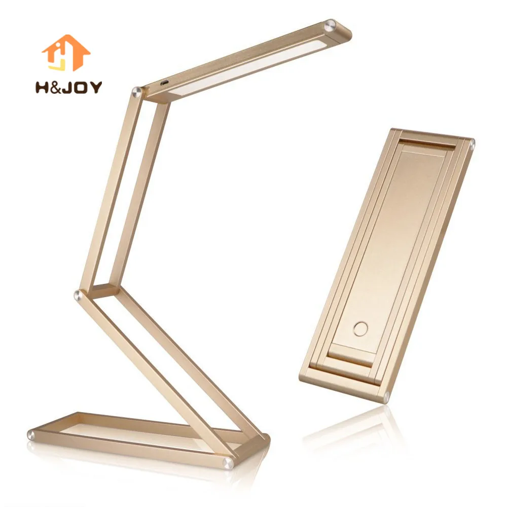 

3w Rechargeable LED Desk Lamp Novelty Light Dimmable Table Lamp with 2 Brightness Levels Aluminum Alloy Folding Lamp for Reading
