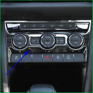 Для skoda kodiaq GT 2017 2018 ABS интерьер центральный кондиционер воздуха AC панель управления кнопка переключателя крышка наклейка отделка автомобиля-Стайлинг