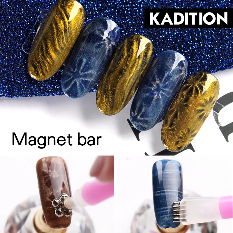 

KADITON Magnet Stick Tool UV Cat Eye Nail Gel Polish Magnetic 3D Line Strip Strong Effect Shaping DIY Flower Magnetic Nail Gel