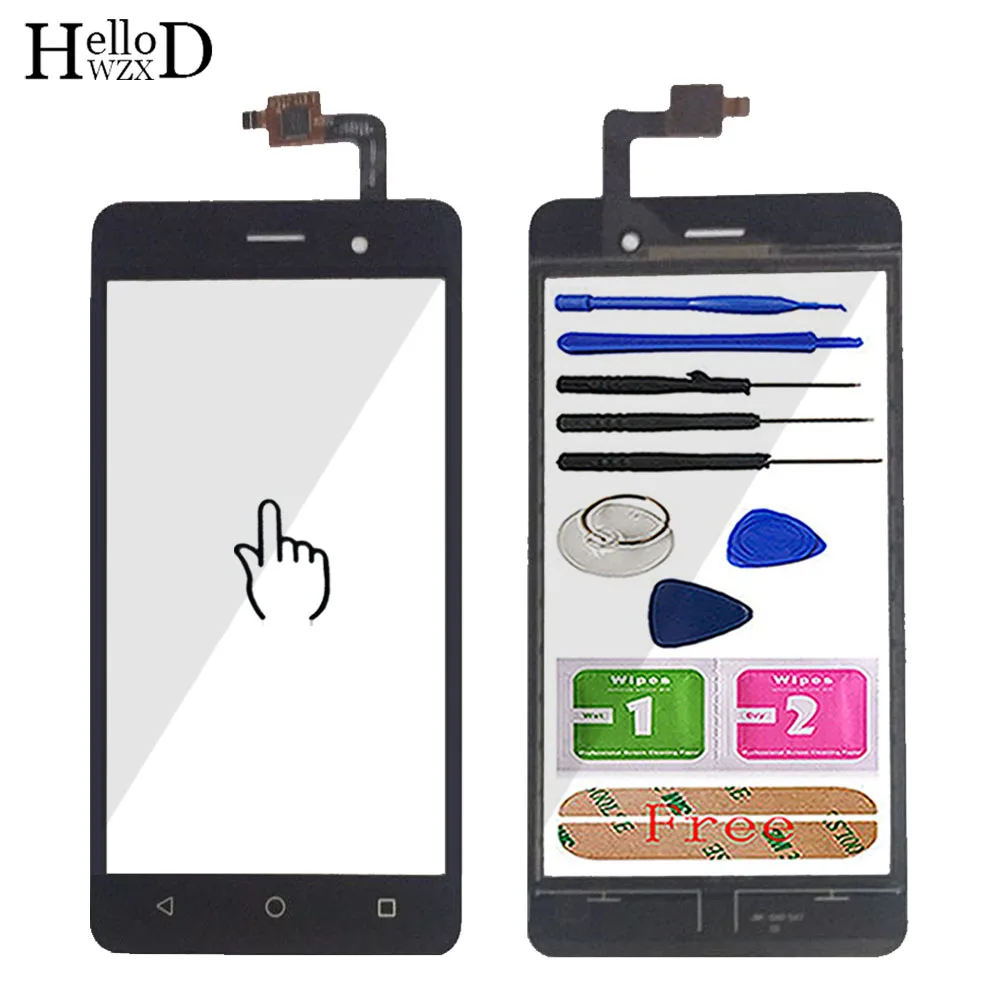 

5.0'' Mobile Touch Screen For Wiko Lenny 3 Touch Screen Glass Digitizer Panel Touchscreen Front Glass Lens Sensor Tools Adhesive