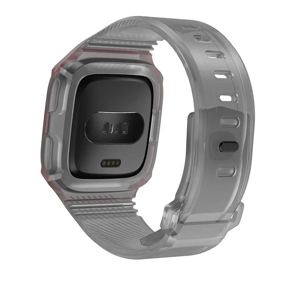 2 в 1 ТПУ Замена противоударный защитный браслет ремешок полосы браслет чехол для Fitbit Versa смарт-часы