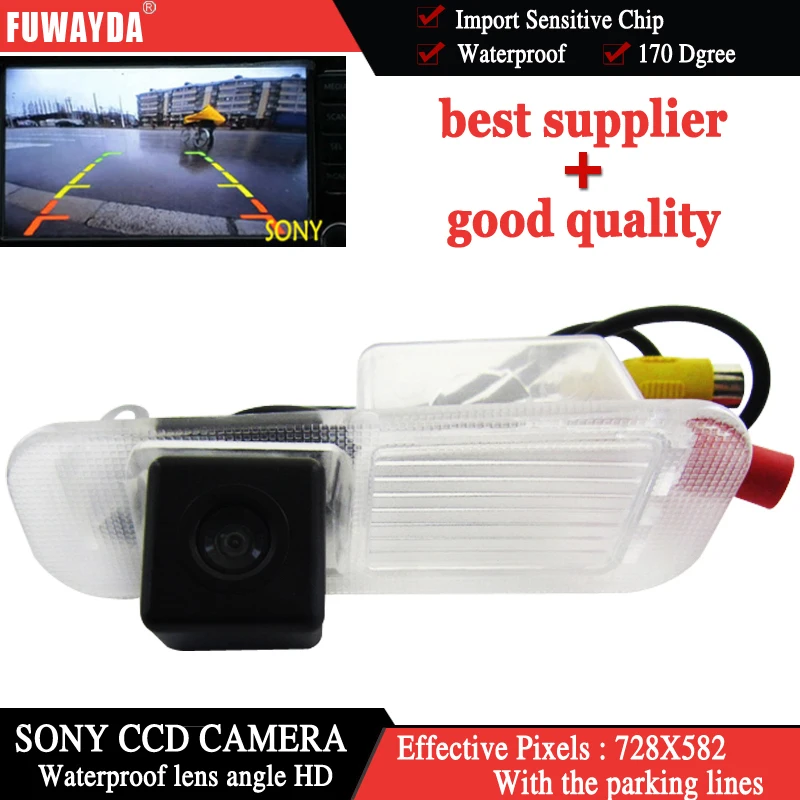 

FUWAYDA SONY CCD CHIP SPECIAL CAR REAR VIEW REVERSE BACKUP Mirror Image DVD GPS CAMERA FOR Kia K2 RIO Sedan High Quality HD