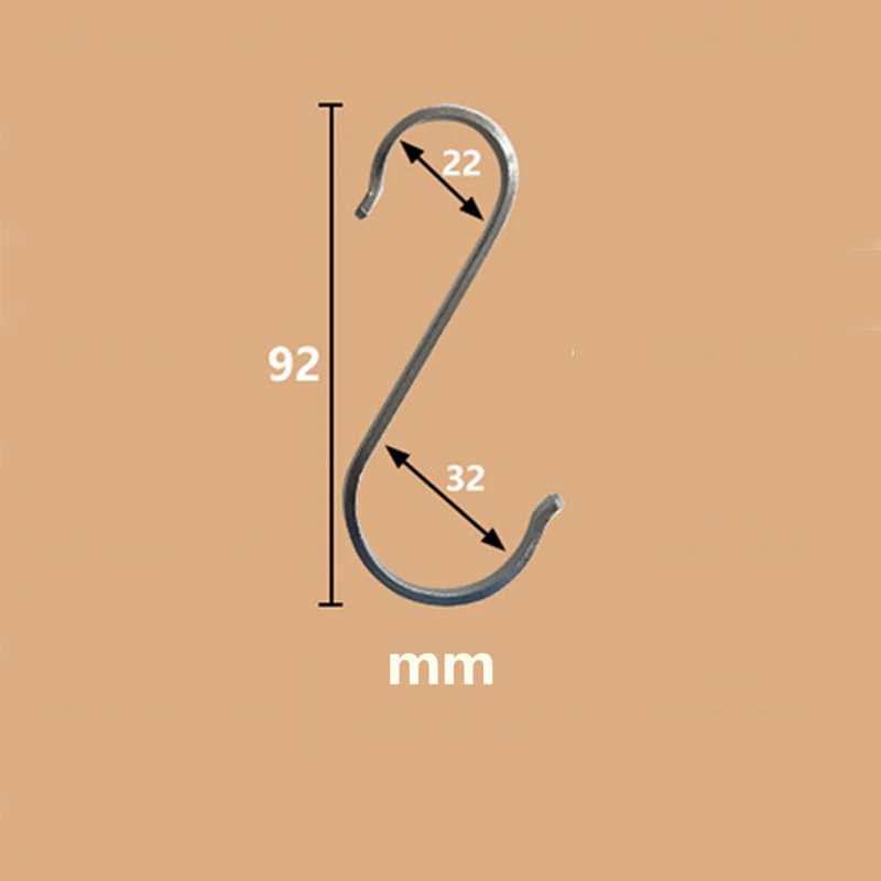 10 шт./лот крючок из нержавеющей стали s-образный крючок для хранения шкафа кухонной одежды вешалка для шкафа подвесной органайзер аксессуары - Цвет: L