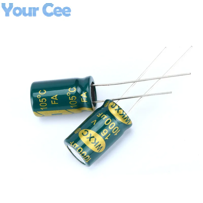 20 pcs Electrolytic Capacitors High Frequency 16V 1000UF 10X17MM Aluminum Electrolytic Capacitor
